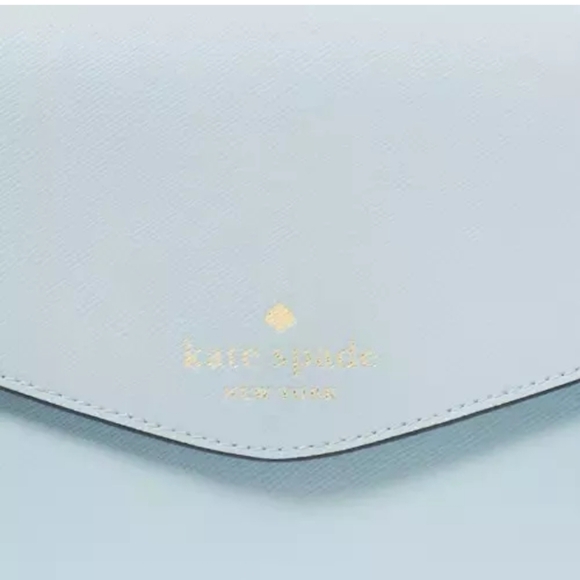 Kate ♠️ Spade Celeste Blue Sadie Envelope Crossbody Handbag purse Style#K7378 - Picture 3 of 6